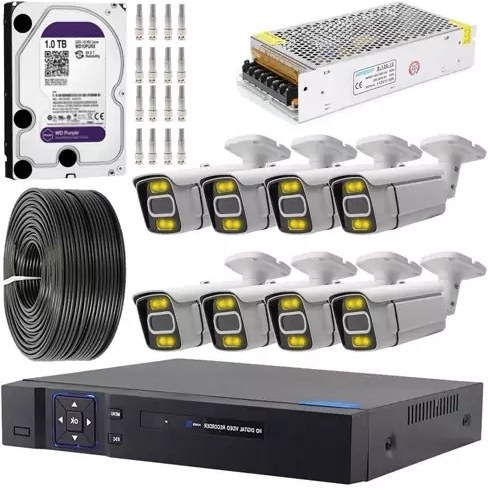 Complete CCTV package with 8 cameras