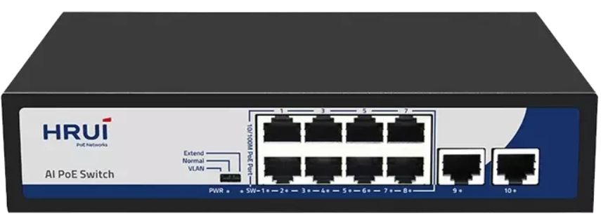 سوئیچ ۸ پورت POE اچ آر یو آی مدل HR900-AF-82N
