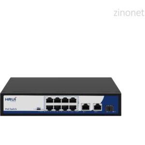سوئیچ شبکه اچ آر یو آی مدل HR901-AF-821GNS دارای ۸ پورت PoE