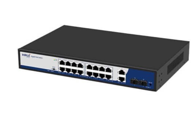 سوئیچ شبکه اچ آر یو آی مدل HR900-AFG-1622S-300 با ۲ پورت POE