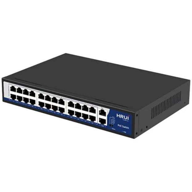 سوئیچ 24 پورت 10/100Mbps PoE و 2 پورت Uplink اچ ار یو ای HRUI HR902-AF-242G-300